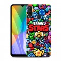 Дизайнерский пластиковый чехол для Huawei Y6p Brawl Stars