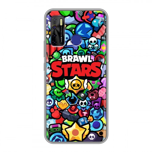 Дизайнерский силиконовый чехол для Tecno Camon 15 Brawl Stars