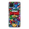 Дизайнерский силиконовый чехол для Samsung Galaxy A12 Brawl Stars