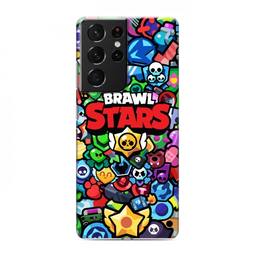 Дизайнерский пластиковый чехол для Samsung Galaxy S21 Ultra Brawl Stars