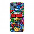 Дизайнерский силиконовый чехол для Iphone 13 Brawl Stars