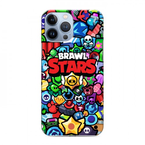 Дизайнерский силиконовый чехол для Iphone 13 Pro Max Brawl Stars