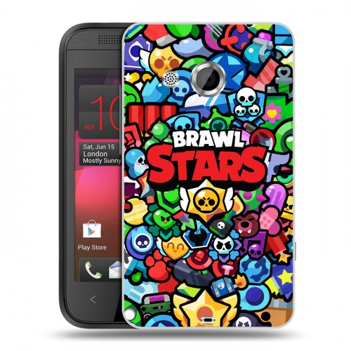 Дизайнерский пластиковый чехол для HTC Desire 200 Brawl Stars