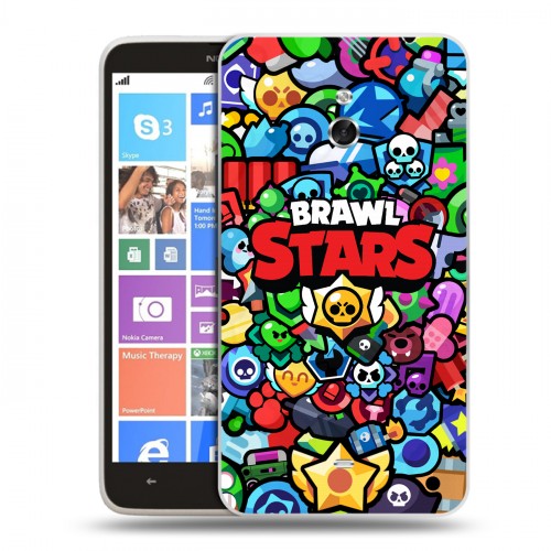 Дизайнерский пластиковый чехол для Nokia Lumia 1320 Brawl Stars