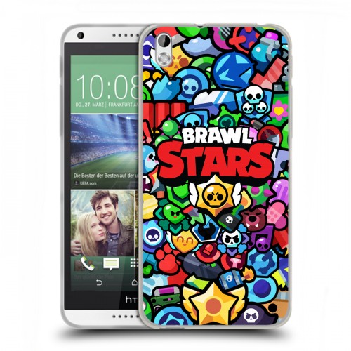 Дизайнерский пластиковый чехол для HTC Desire 816 Brawl Stars