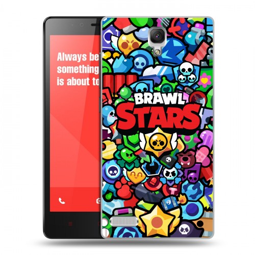 Дизайнерский силиконовый чехол для Xiaomi RedMi Note Brawl Stars