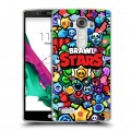 Дизайнерский пластиковый чехол для LG G4 Brawl Stars