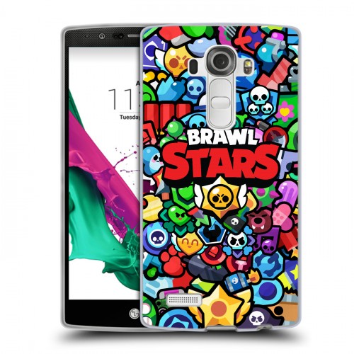 Дизайнерский пластиковый чехол для LG G4 Brawl Stars