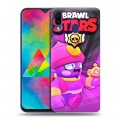 Дизайнерский пластиковый чехол для Samsung Galaxy M20 Brawl Stars