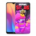 Дизайнерский силиконовый с усиленными углами чехол для Xiaomi RedMi 8A Brawl Stars