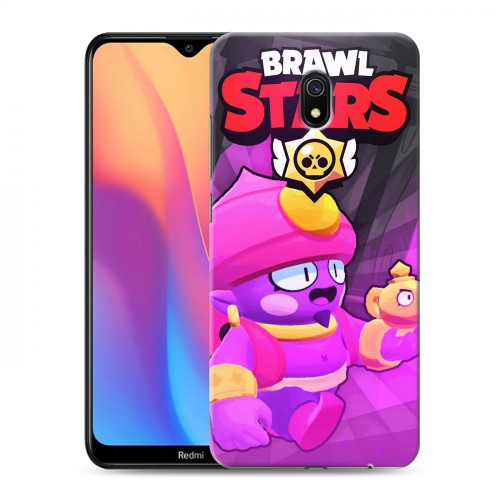 Дизайнерский силиконовый с усиленными углами чехол для Xiaomi RedMi 8A Brawl Stars