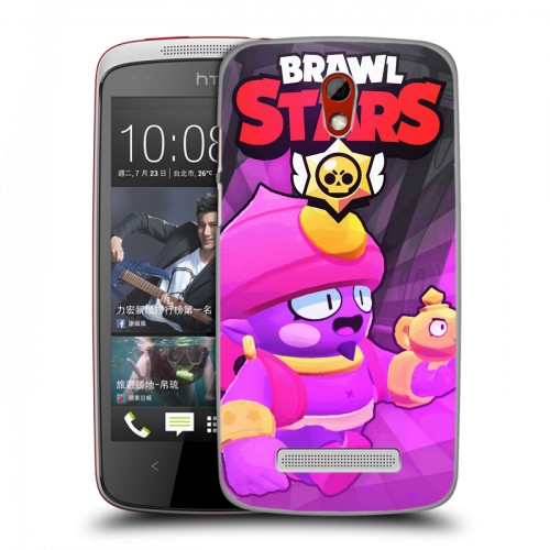 Дизайнерский пластиковый чехол для HTC Desire 500 Brawl Stars