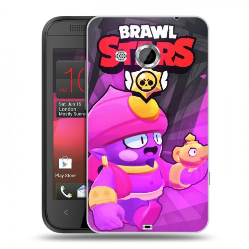 Дизайнерский пластиковый чехол для HTC Desire 200 Brawl Stars