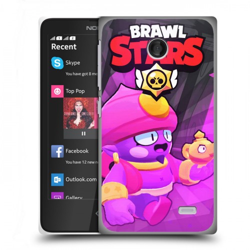 Дизайнерский пластиковый чехол для Nokia X Brawl Stars