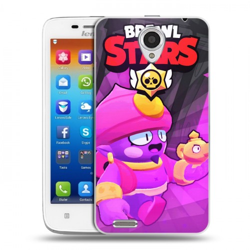 Дизайнерский пластиковый чехол для Lenovo S650 Ideaphone Brawl Stars