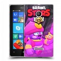 Дизайнерский пластиковый чехол для Microsoft Lumia 435 Brawl Stars