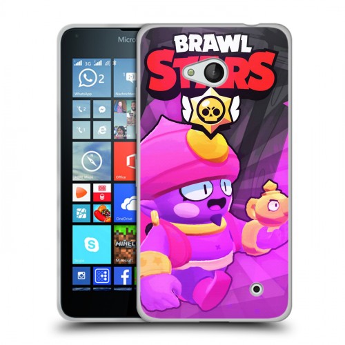 Дизайнерский пластиковый чехол для Microsoft Lumia 640 Brawl Stars