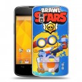 Дизайнерский пластиковый чехол для LG Google Nexus 4 Brawl Stars