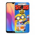 Дизайнерский силиконовый с усиленными углами чехол для Xiaomi RedMi 8A Brawl Stars