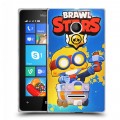 Дизайнерский пластиковый чехол для Microsoft Lumia 435 Brawl Stars