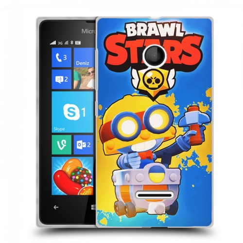 Дизайнерский пластиковый чехол для Microsoft Lumia 435 Brawl Stars