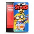 Дизайнерский пластиковый чехол для Xiaomi RedMi Note Brawl Stars