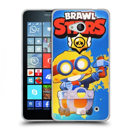 Дизайнерский пластиковый чехол для Microsoft Lumia 640 Brawl Stars