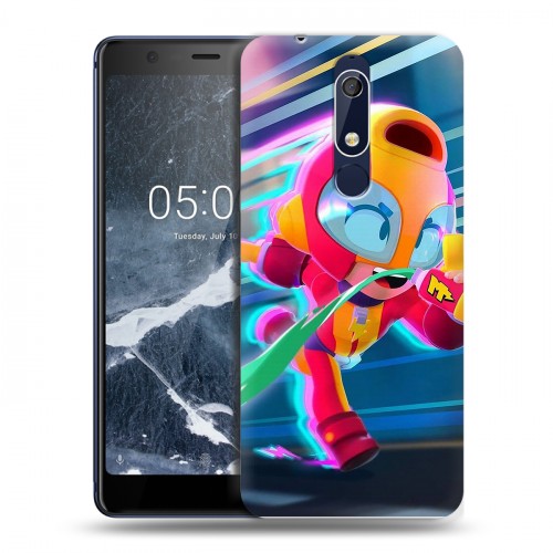 Дизайнерский пластиковый чехол для Nokia 5.1 Brawl Stars