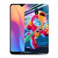 Дизайнерский силиконовый с усиленными углами чехол для Xiaomi RedMi 8A Brawl Stars