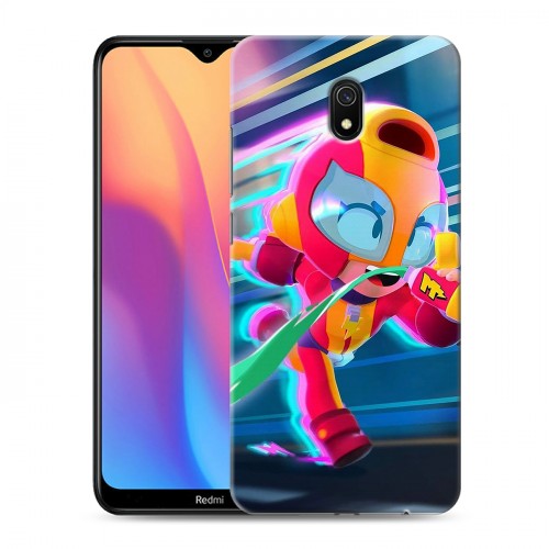 Дизайнерский силиконовый с усиленными углами чехол для Xiaomi RedMi 8A Brawl Stars