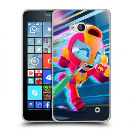 Дизайнерский пластиковый чехол для Microsoft Lumia 640 Brawl Stars