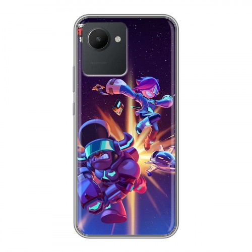 Дизайнерский силиконовый чехол для Realme C30 Brawl Stars