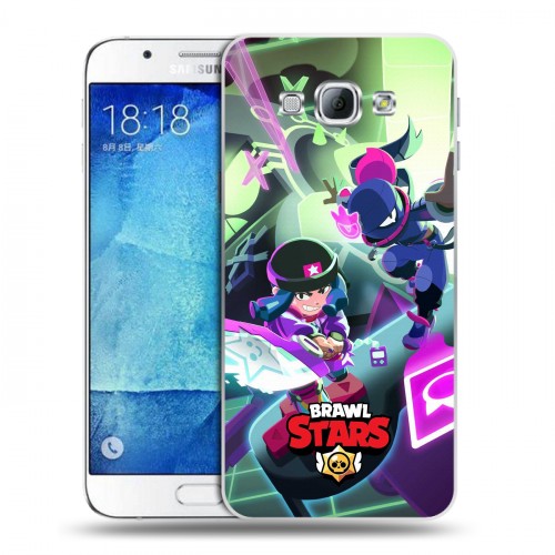 Дизайнерский пластиковый чехол для Samsung Galaxy A8 Brawl Stars