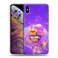 Дизайнерский силиконовый чехол для Iphone Xs Max Brawl Stars