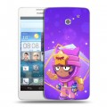 Дизайнерский пластиковый чехол для Huawei Ascend D2 Brawl Stars