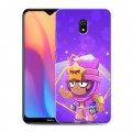 Дизайнерский силиконовый с усиленными углами чехол для Xiaomi RedMi 8A Brawl Stars