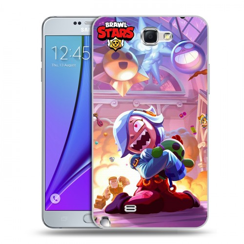 Дизайнерский пластиковый чехол для Samsung Galaxy Note 2 Brawl Stars