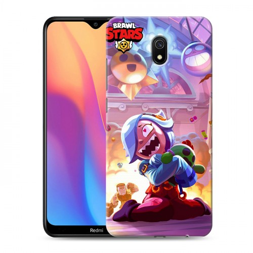 Дизайнерский силиконовый с усиленными углами чехол для Xiaomi RedMi 8A Brawl Stars