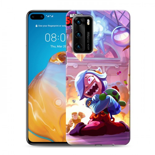 Дизайнерский силиконовый с усиленными углами чехол для Huawei P40 Brawl Stars