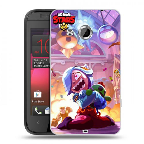 Дизайнерский пластиковый чехол для HTC Desire 200 Brawl Stars