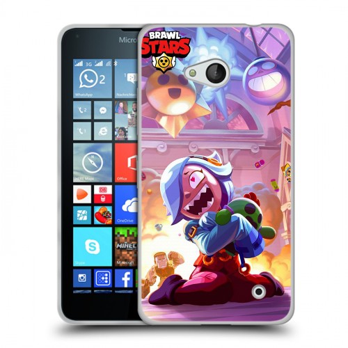 Дизайнерский пластиковый чехол для Microsoft Lumia 640 Brawl Stars