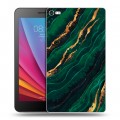 Дизайнерский силиконовый чехол для Huawei MediaPad T2 7.0 Pro Мрамор зеленое золото