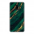 Дизайнерский пластиковый чехол для Nokia 6 Мрамор зеленое золото