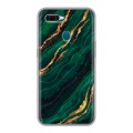 Дизайнерский силиконовый чехол для OPPO AX7 Мрамор зеленое золото