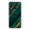 Дизайнерский силиконовый чехол для Vivo Y17 Мрамор зеленое золото