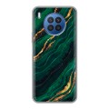 Дизайнерский силиконовый чехол для Huawei Nova 8i Мрамор зеленое золото