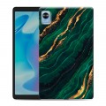 Дизайнерский силиконовый чехол для Realme Pad Mini Мрамор зеленое золото
