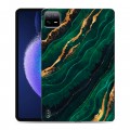 Дизайнерский силиконовый чехол для Xiaomi Pad 6 Мрамор зеленое золото