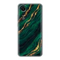 Дизайнерский пластиковый чехол для OPPO A78 4G Мрамор зеленое золото