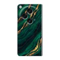 Дизайнерский пластиковый чехол для OPPO Find N3 Мрамор зеленое золото